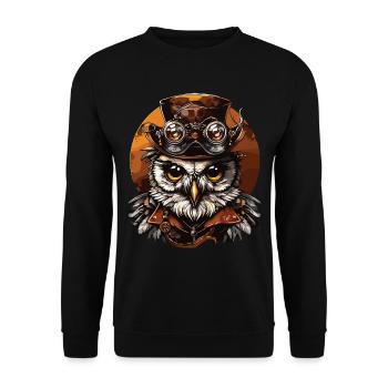 Steam Punk Art Funky Steampunk - Unisex Sweatshirt - black - Front - Alina (178cm) & Michal (187cm)