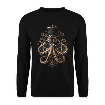 Steam Punk Art Funky Steampunk - Unisex Sweatshirt - black - Front - Alina (178cm) & Michal (187cm)