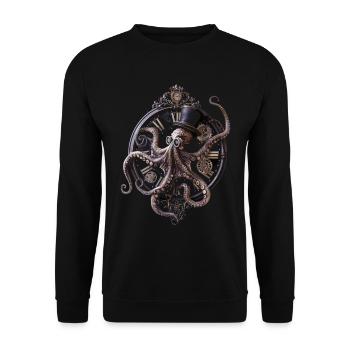 Steam Punk Art Funky Steampunk - Unisex Sweatshirt - black - Front - Alina (178cm) & Michal (187cm)