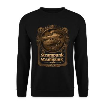 Steam Punk Art Funky Steampunk - Unisex Sweatshirt - black - Front - Alina (178cm) & Michal (187cm)