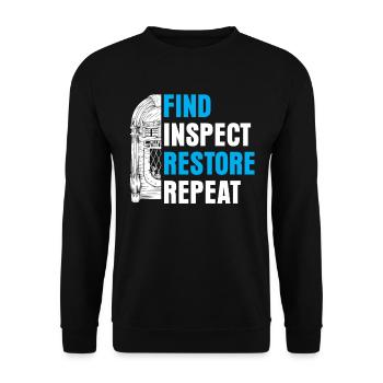 Karaoke Master Retro Music Juke Box - Unisex Pullover - Schwarz - Vorne - Alina (178cm) & Michal (187cm)