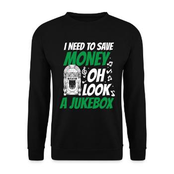 Karaoke Master Retro Music Juke Box - Unisex Pullover - Schwarz - Vorne - Alina (178cm) & Michal (187cm)