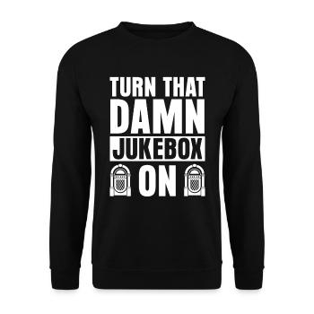 Karaoke Master Retro Music Juke Box - Unisex Pullover - Schwarz - Vorne - Alina (178cm) & Michal (187cm)