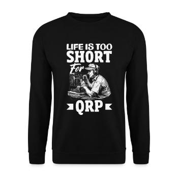 Stolzer Amateurfunk-betreiber - Unisex Pullover - Schwarz - Vorne - Alina (178cm) & Michal (187cm)