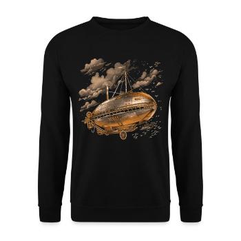 Steam Punk Art Funky Steampunk - Unisex Sweatshirt - black - Front - Alina (178cm) & Michal (187cm)