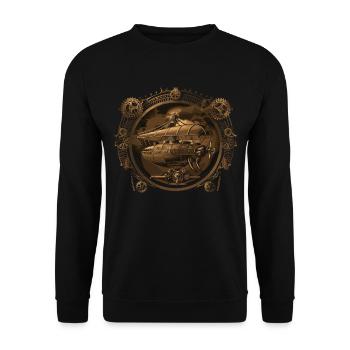 Steam Punk Art Funky Steampunk - Sweat-shirt Unisexe - noir - Devant - Alina (178cm) & Michal (187cm)