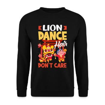 Nouvel An chinois Lune Lion Danse - Sweat-shirt Unisexe - noir - Devant - Alina (178cm) & Michal (187cm)