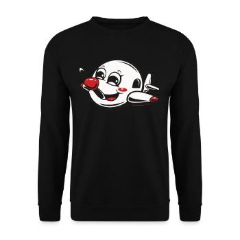 Meine Erste Flugreise Erstes Mal Fliegen - Unisex Pullover - Schwarz - Vorne - Alina (178cm) & Michal (187cm)
