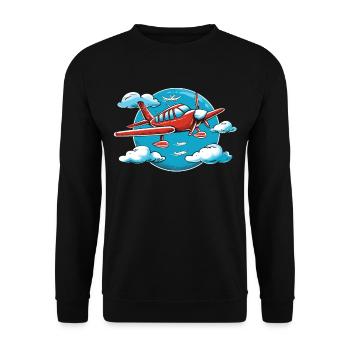 Meine Erste Flugreise Erstes Mal Fliegen - Unisex Pullover - Schwarz - Vorne - Alina (178cm) & Michal (187cm)