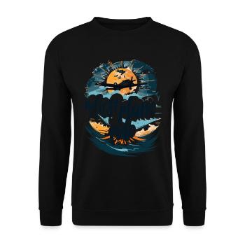 Meine Erste Flugreise Erstes Mal Fliegen - Unisex Pullover - Schwarz - Vorne - Alina (178cm) & Michal (187cm)
