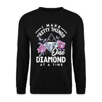 Accessoires pour Diamond Art Diamond Painter - Sweat-shirt Unisexe - noir - Devant - Alina (178cm) & Michal (187cm)
