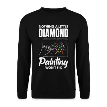 Accessories for Diamond Art Diamond Painter - Unisex Sweatshirt - black - Front - Alina (178cm) & Michal (187cm)