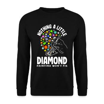 Accessories for Diamond Art Diamond Painter - Unisex Sweatshirt - black - Front - Alina (178cm) & Michal (187cm)