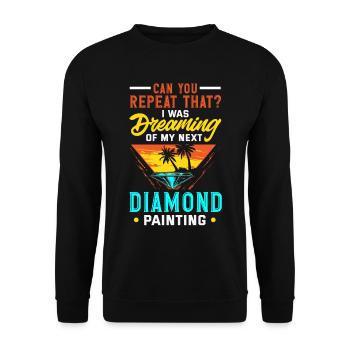 Accessories for Diamond Art Diamond Painter - Unisex Sweatshirt - black - Front - Alina (178cm) & Michal (187cm)