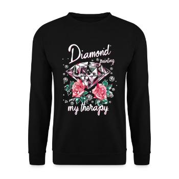 Accessories for Diamond Art Diamond Painter - Unisex Sweatshirt - black - Front - Alina (178cm) & Michal (187cm)