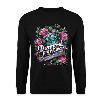 Accessories for Diamond Art Diamond Painter - Unisex Sweatshirt - black - Front - Alina (178cm) & Michal (187cm)