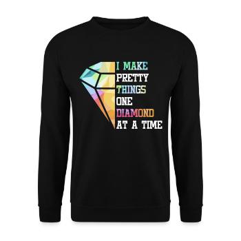 Accessories for Diamond Art Diamond Painter - Unisex Sweatshirt - black - Front - Alina (178cm) & Michal (187cm)