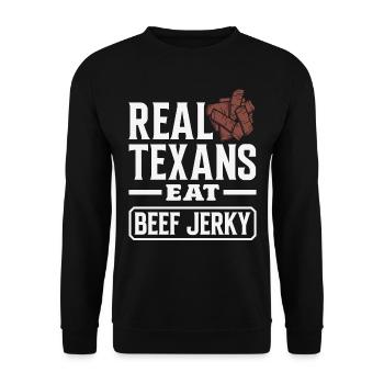 Boeuf Jerky Dealer Costume de Boeuf Jerky - Sweat-shirt Unisexe - noir - Devant - Alina (178cm) & Michal (187cm)