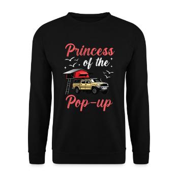 Wohnmobilzubehör Pop-up-camper - Unisex Pullover - Schwarz - Vorne - Alina (178cm) & Michal (187cm)
