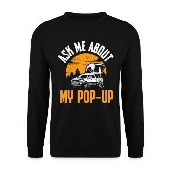 Wohnmobilzubehör Pop-up-camper - Unisex Pullover - Schwarz - Vorne - Alina (178cm) & Michal (187cm)