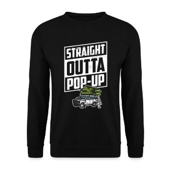 Wohnmobilzubehör Pop-up-camper - Unisex Pullover - Schwarz - Vorne - Alina (178cm) & Michal (187cm)