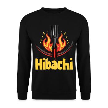 Hibachi Teppanyaki Bbq Japanese Cuisine - Unisex Sweatshirt - black - Front - Alina (178cm) & Michal (187cm)