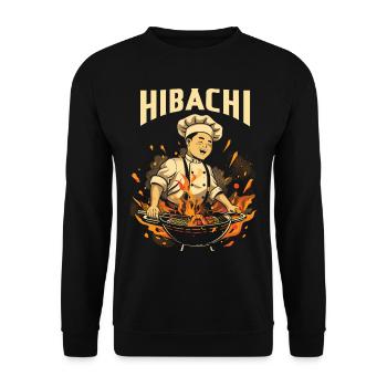 Hibachi Teppanyaki Bbq Japanese Cuisine - Unisex Sweatshirt - black - Front - Alina (178cm) & Michal (187cm)