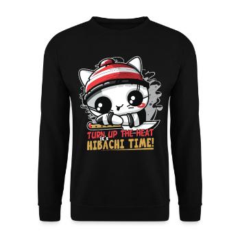 Hibachi Teppanyaki Bbq Japanese Cuisine - Unisex Sweatshirt - black - Front - Alina (178cm) & Michal (187cm)