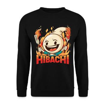 Hibachi Teppanyaki Bbq Japanese Cuisine - Unisex Sweatshirt - black - Front - Alina (178cm) & Michal (187cm)