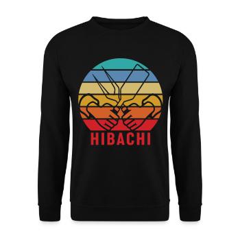 Hibachi Teppanyaki Bbq Japanese Cuisine - Unisex Sweatshirt - black - Front - Alina (178cm) & Michal (187cm)