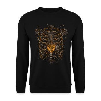Steampunk Anatomie Steampunk Mécanique - Sweat-shirt Unisexe - noir - Devant - Alina (178cm) & Michal (187cm)