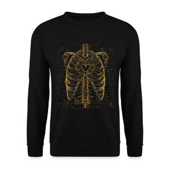 Steampunk Anatomie Steampunk Mécanique - Sweat-shirt Unisexe - noir - Devant - Alina (178cm) & Michal (187cm)