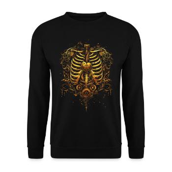 Steampunk Anatomie Steampunk Mécanique - Sweat-shirt Unisexe - noir - Devant - Alina (178cm) & Michal (187cm)