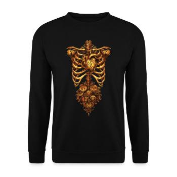 Steampunk Anatomie Steampunk Mécanique - Sweat-shirt Unisexe - noir - Devant - Alina (178cm) & Michal (187cm)