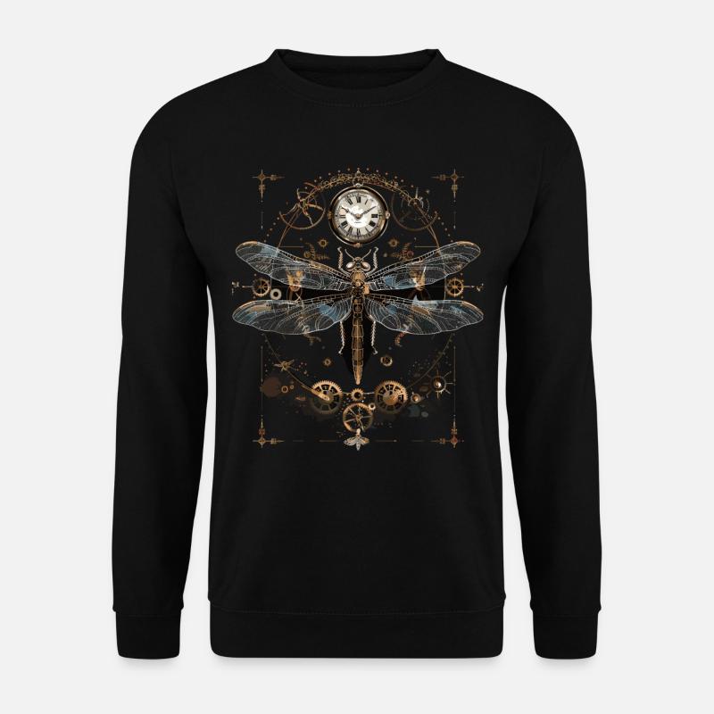 Steampunk dragonfly - Unisex Sweatshirt - black