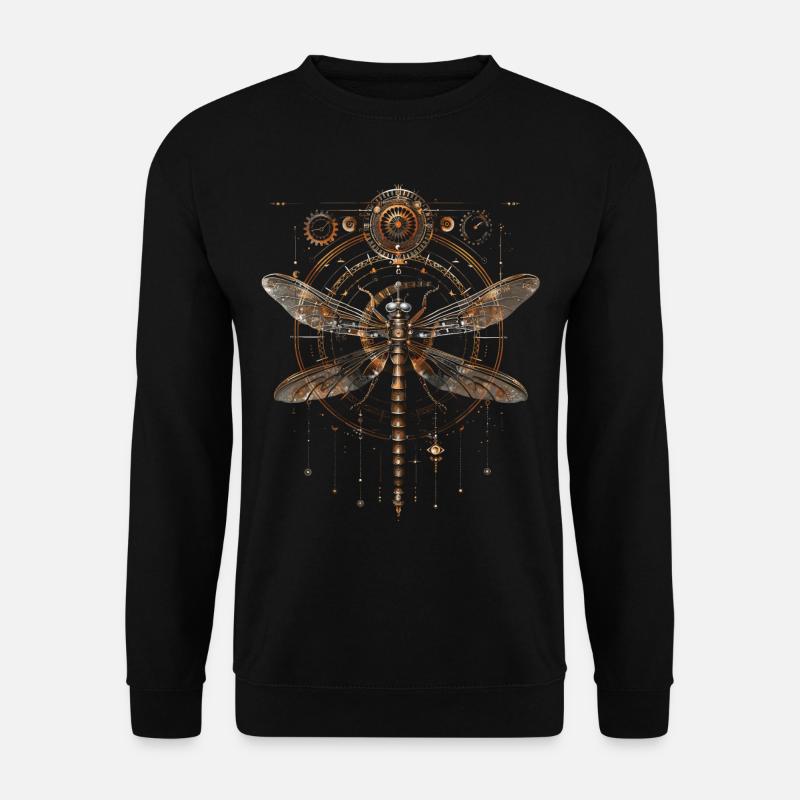 Steampunk-libelle - Unisex Pullover - Schwarz