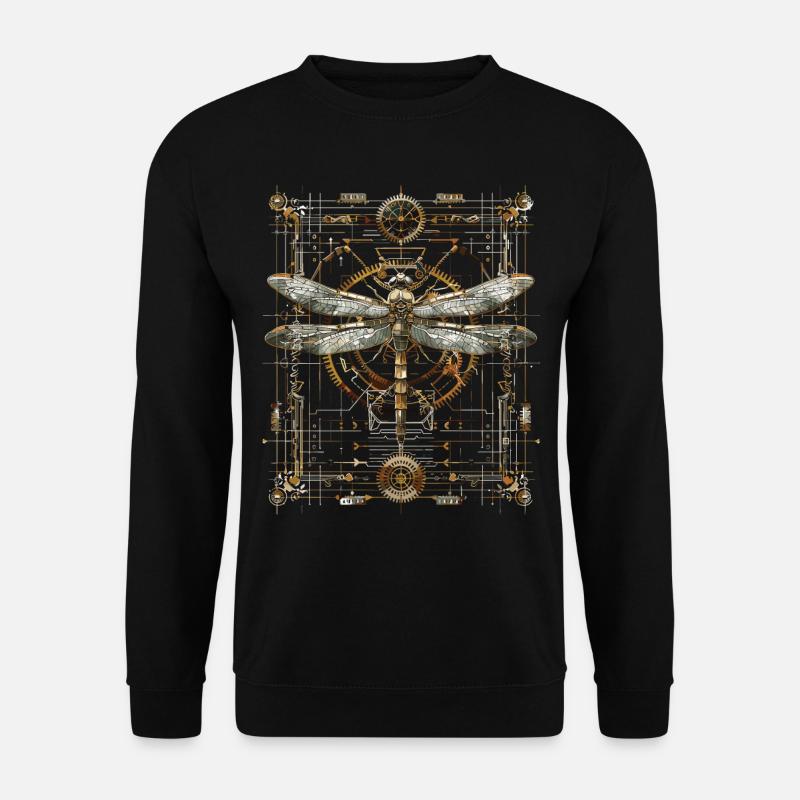 Steampunk dragonfly - Unisex Sweatshirt - black