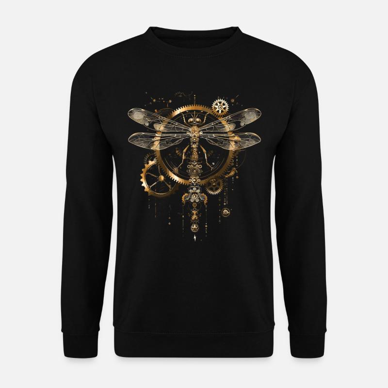 Steampunk dragonfly - Unisex Sweatshirt - black