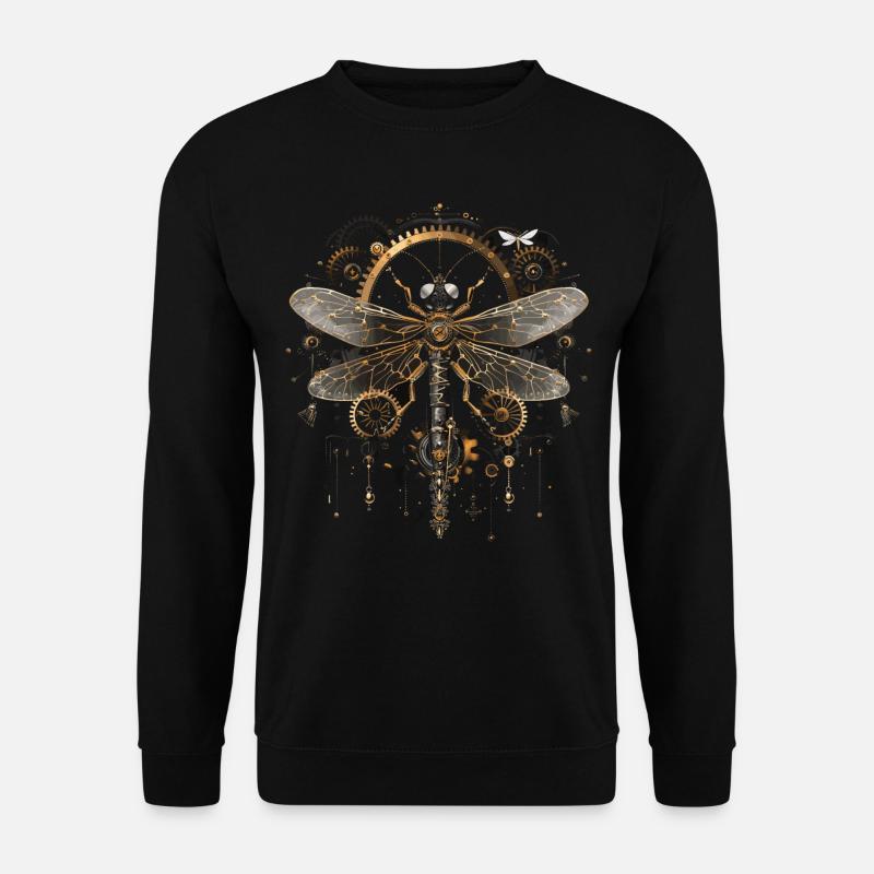 Steampunk dragonfly - Unisex Sweatshirt - black