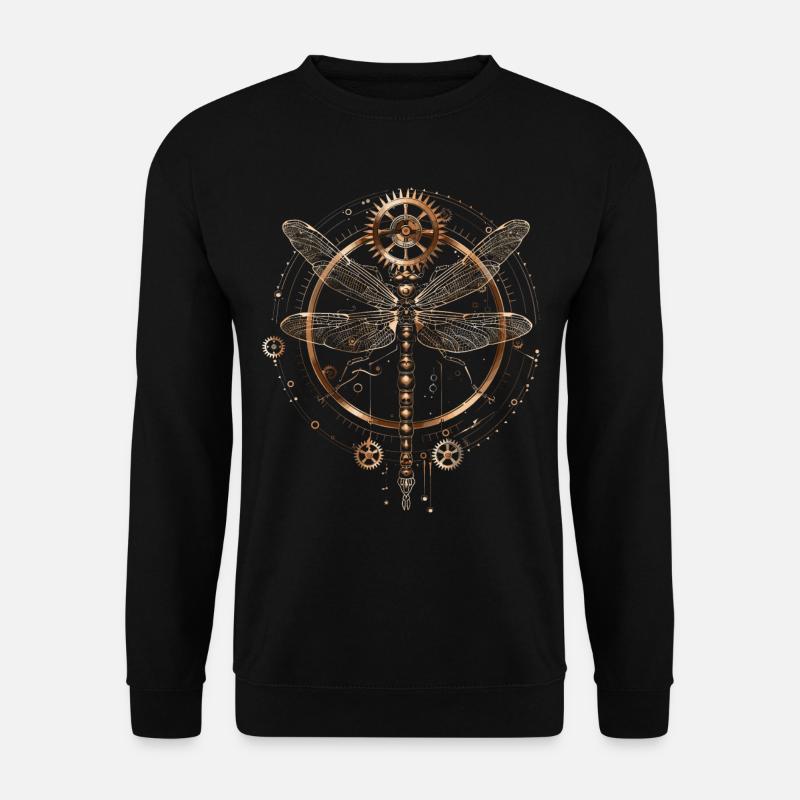 Steampunk-libelle - Unisex Pullover - Schwarz