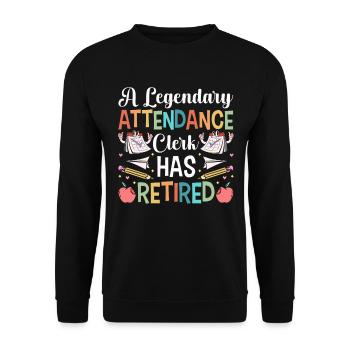 Secrétaire des présences - Sweat-shirt Unisexe - noir - Devant - Alina (178cm) & Michal (187cm)