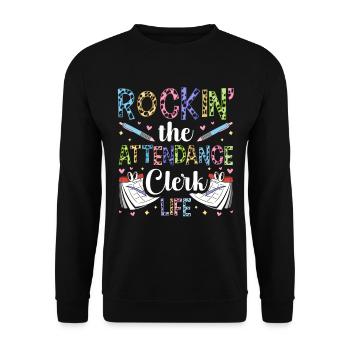 Secrétaire des présences - Sweat-shirt Unisexe - noir - Devant - Alina (178cm) & Michal (187cm)