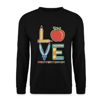 Secrétaire des présences - Sweat-shirt Unisexe - noir - Devant - Alina (178cm) & Michal (187cm)
