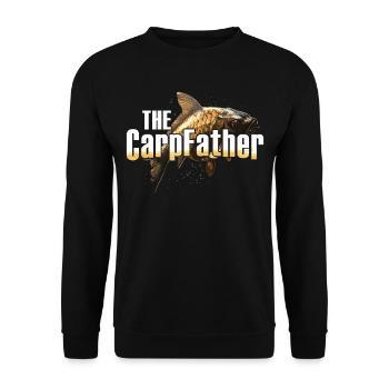 "the Carp Father" carp fishing - Unisex Sweatshirt - black - Front - Alina (178cm) & Michal (187cm)