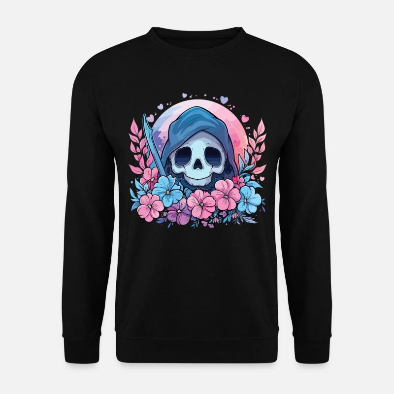 Kawaii Reaper Pastel Goth Cute Anime - Unisex Pullover - Schwarz