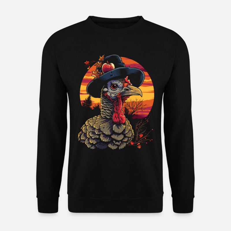 Dankbares Gobble Wobble Thanksgiving - Unisex Pullover - Schwarz