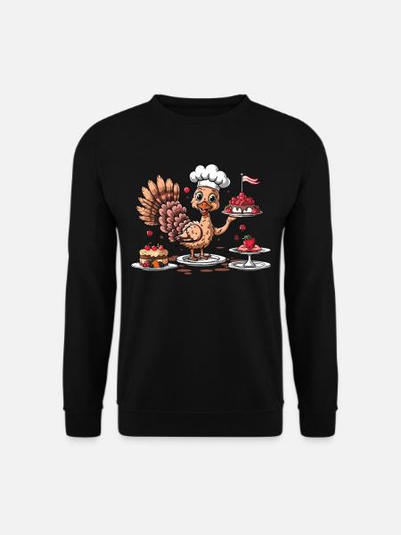 Grateful Gobble Wobble Thanksgiving - Unisex Sweatshirt - black