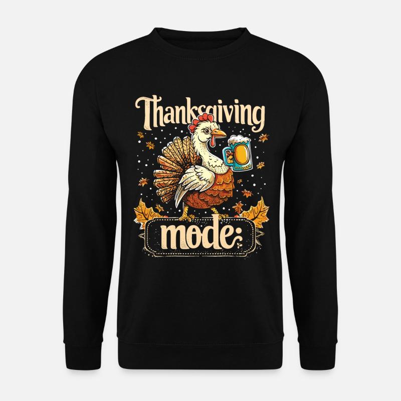 Grateful Gobble Wobble Thanksgiving - Unisex Sweatshirt - black