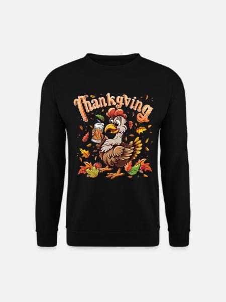 Grateful Gobble Wobble Thanksgiving - Sweat-shirt Unisexe - noir
