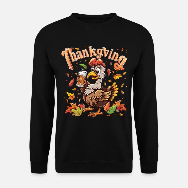 Grateful Gobble Wobble Thanksgiving - Unisex Sweatshirt - black